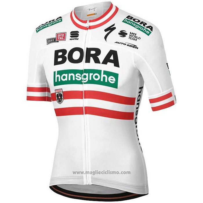 2020 Abbigliamento Ciclismo Bora Campione Austria Manica Corta e Salopette